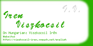 iren viszkocsil business card