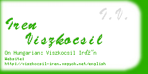 iren viszkocsil business card